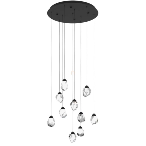   Függesztett LED lámpa kristály díszekkel, 58 cm - Sindicat Eglo 390412, 3500 lm, 3000 K, 10x3 W, 220-240 V