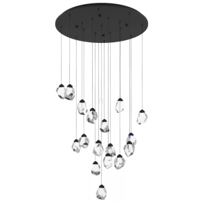   Függesztett LED lámpa kristály díszekkel, 78 cm - Sindicat Eglo 390413, 5950 lm, 3000 K, 17x3 W, 220-240 V