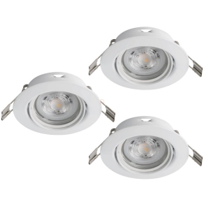   Süllyesztett lámpa keret, 3 darabos - Favazzina Eglo 901756, 3xGU10 foglalattal, 220-240 V, IP20, fényforrással