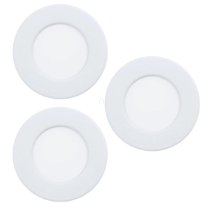   Okos fürdőszobai süllyesztett LED lámpa 3 darabos - Fueva 6-Z Eglo 901429, 1020 lm, 2700-6500 K+RGB, állítható színhőmérséklet és szín, applikációval szabályozható, Bluetooth, ZIgbee, 3x2,8 W, 220-240 V, IP44
