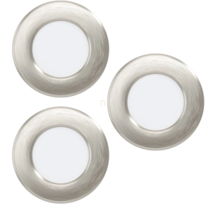   Okos fürdőszobai süllyesztett LED lámpa 3 darabos - Fueva 6-Z Eglo 901434, 1020 lm, 2700-6500 K+RGB, állítható színhőmérséklet és szín, applikációval szabályozható, Bluetooth, ZIgbee, 3x2,8 W, 220-240 V, IP44