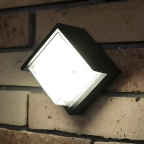   Kültéri szögletes fali LED lámpa, melegfehér, 6 W - Isoled 114265
